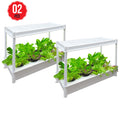 Greenlife 2 x Twin LED Self Watering Salad Grower With 8 Pots White 56 x 29 x 405 cm - SuperSaverAU - view 1