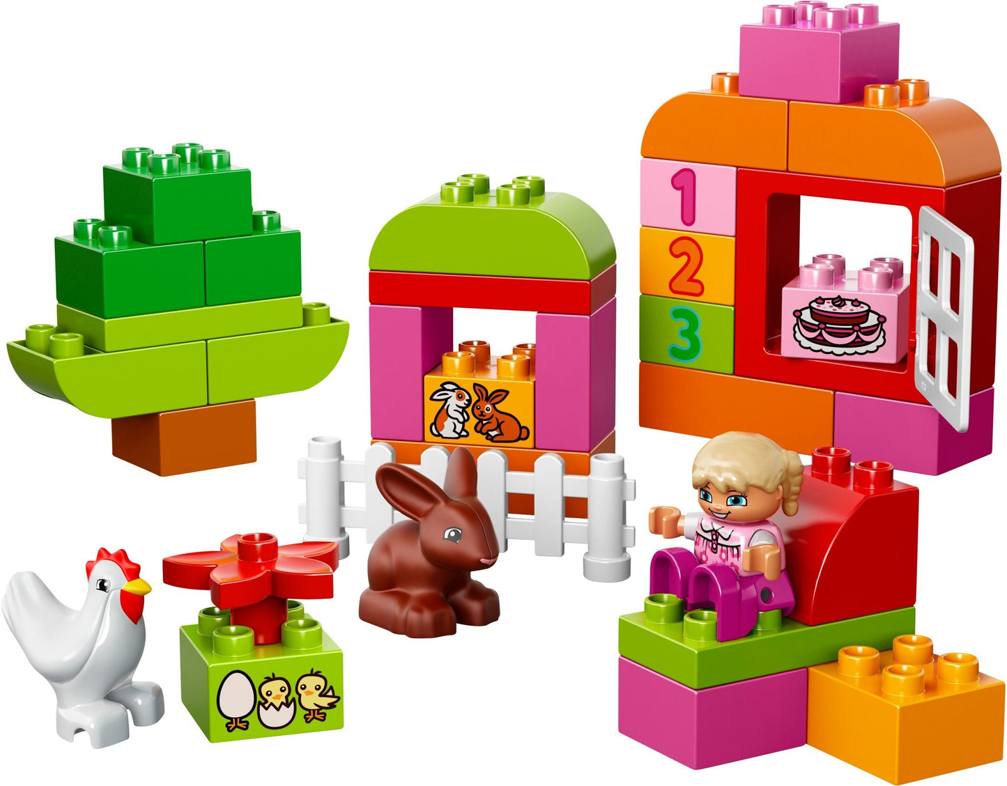 LEGO 10571 Pink Brick Box of Fun: Building Set with Girl DUPLO Figure