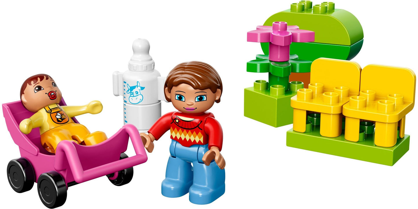 LEGO 10585 Mom & Baby Stroller Playset | DUPLO