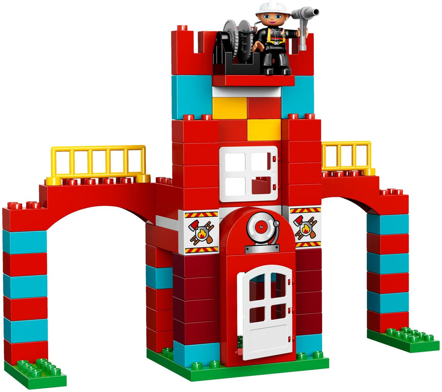 LEGO 10593 DUPLO Fire Station Playset with Fire Truck & Figures - SuperSaverAU - view 1