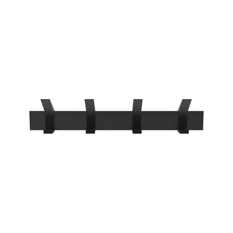 Mode 4 Black Sliding Hooks Hat and Coat Rack - 450mm - Adjustable Storage - SuperSaverAU - view 1