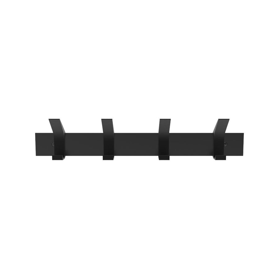 Mode 4 Black Sliding Hooks Hat and Coat Rack - 450mm - Adjustable Storage - SuperSaverAU - view 1