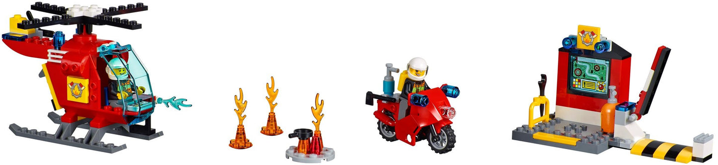 LEGO 10685 Fire Suitcase: Helicopter, Motorbike & Rescue Base