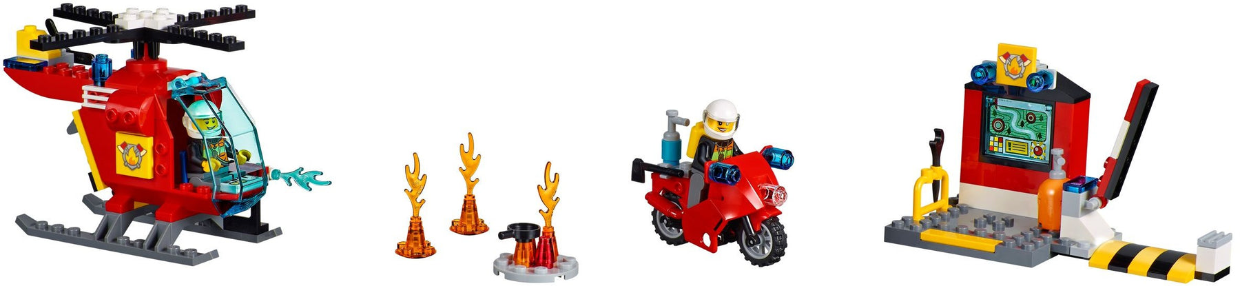LEGO 10685 Fire Suitcase: Helicopter, Motorbike & Rescue Base - SuperSaverAU - view 5