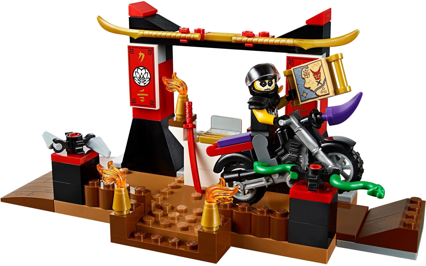 LEGO 10755 Zane's Ninja Boat Pursuit: Temple & Motorbike Chase - SuperSaverAU - view 2