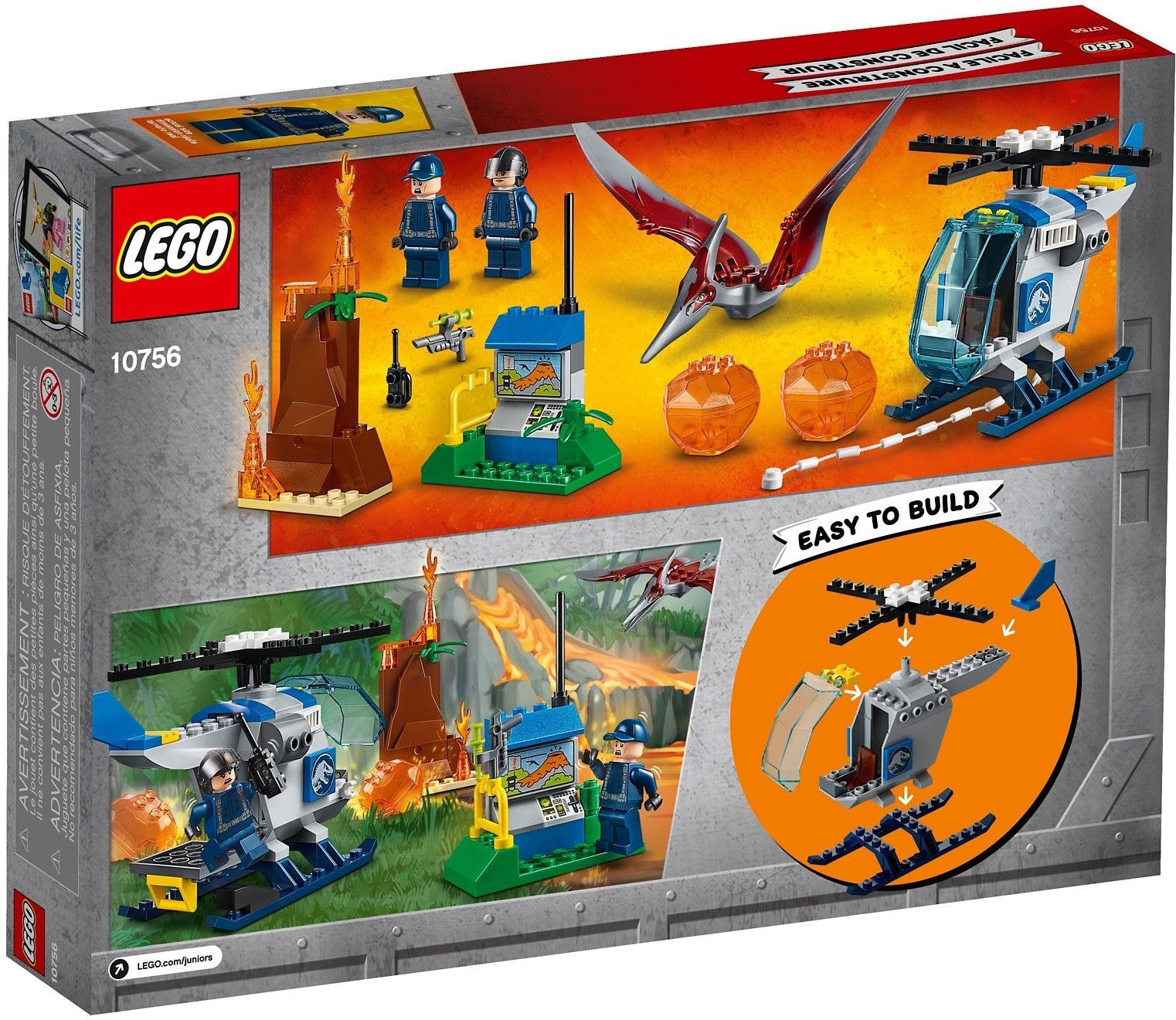 LEGO Juniors/4+ Jurassic World Pteranodon Escape 10756 Building Kit- Auzzi Store