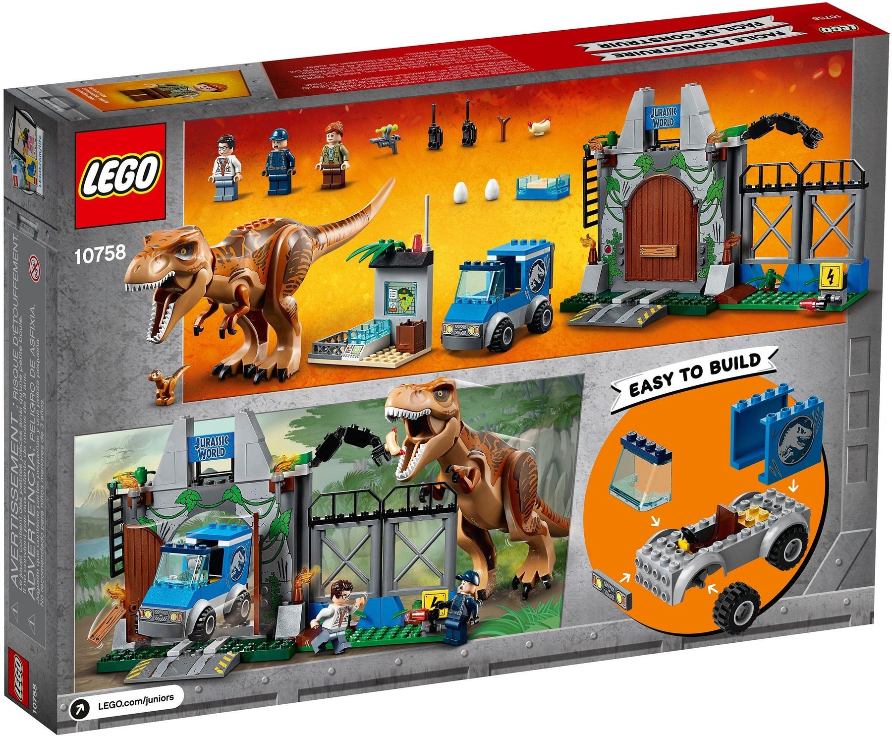 LEGO 10758 T. rex Breakout Jurassic World Dinosaur Escape - SuperSaverAU - view 3
