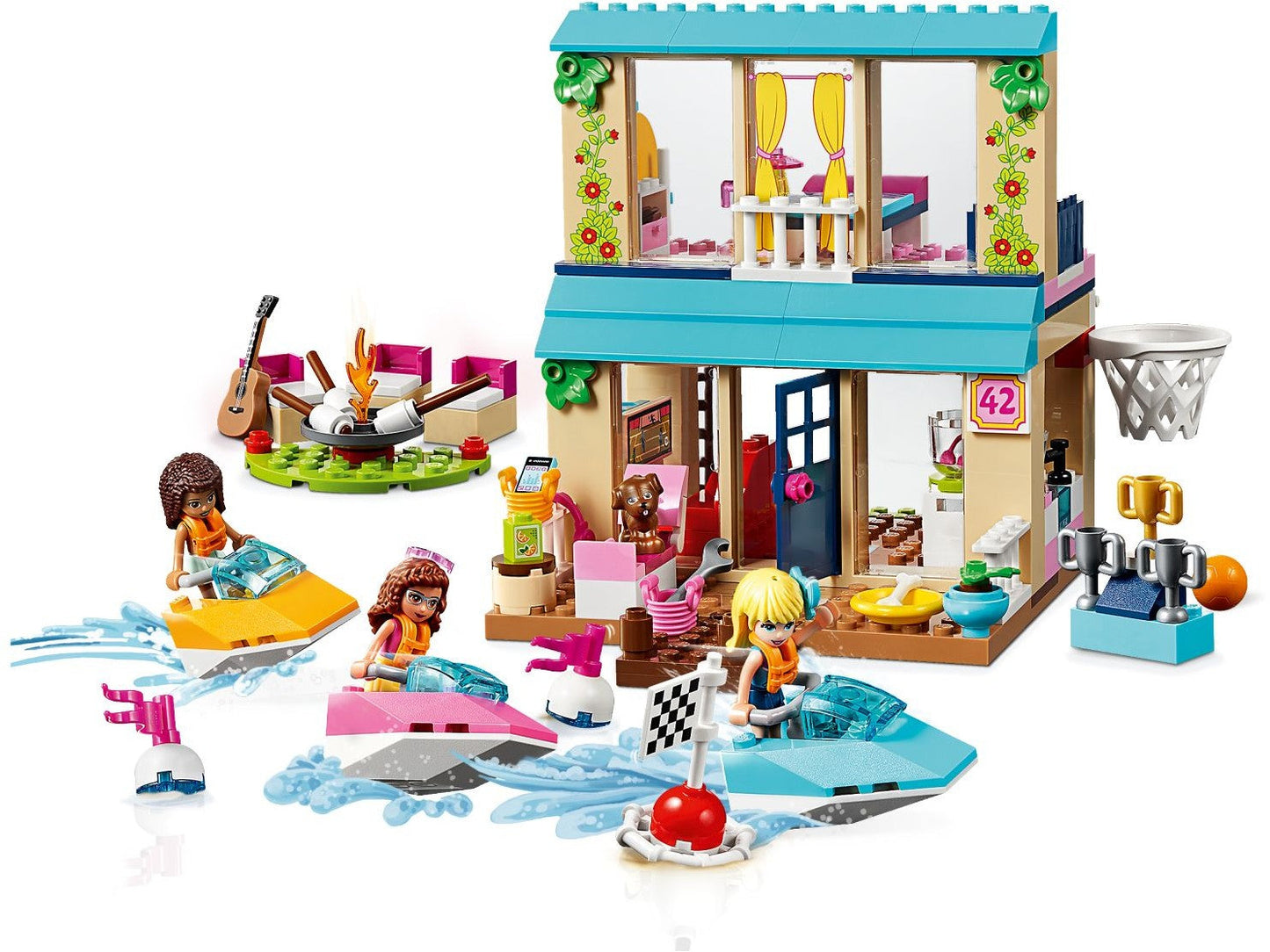 LEGO 10763 Stephanie's Lakeside House: Build, Play & Race!