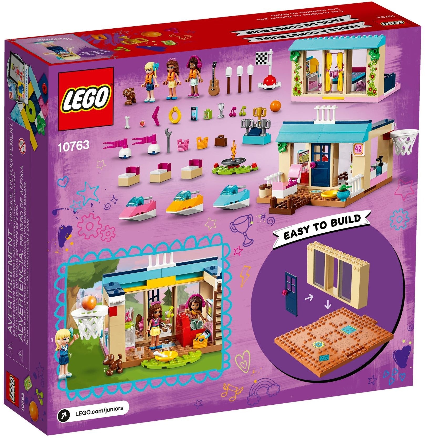 LEGO 10763 Stephanie's Lakeside House: Build, Play & Race! - SuperSaverAU - view 1