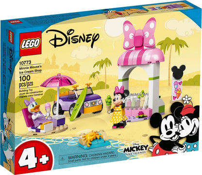 LEGO 10773 Minnie Mouse's Ice Cream Shop - Beach Building Toy for Kids 4+