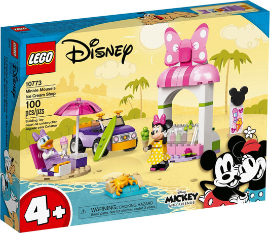 LEGO 10773 Minnie Mouse's Ice Cream Shop - Beach Building Toy for Kids 4+