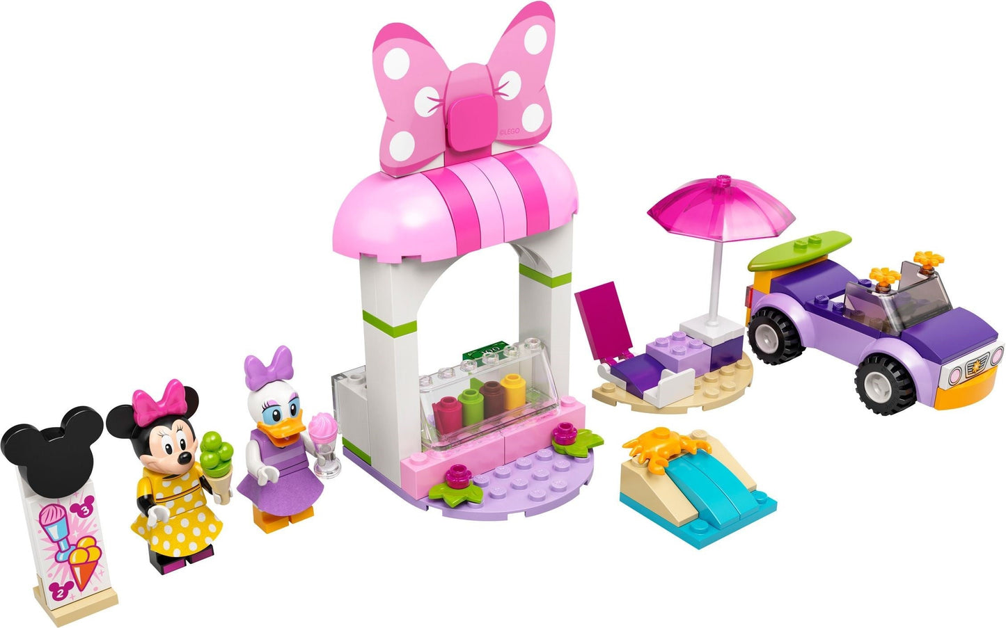 LEGO 10773 Minnie Mouse's Ice Cream Shop - Beach Building Toy for Kids 4+