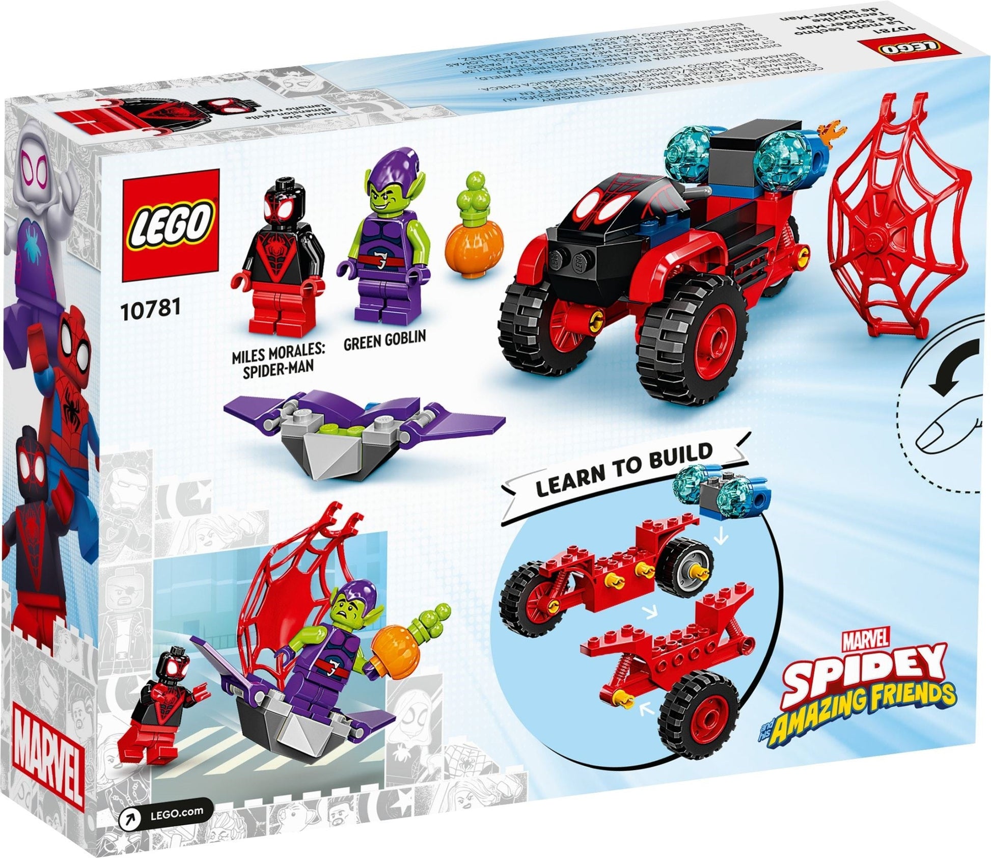 LEGO 10781 Super Heroes Miles Morales: Spider-Man’s Techno Trike- Auzzi Store