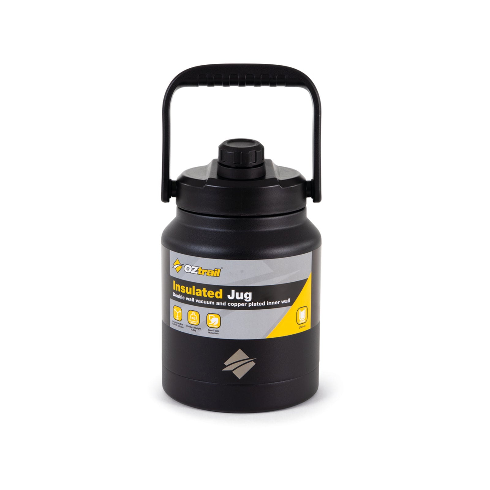 OZtrail 2.5L 18/8 Stainless Steel Insulated Drink Jug Matte Charcoal