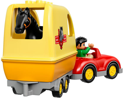 LEGO 10807 DUPLO Horse Trailer: Car, Figure & Animal Playset