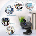 1080p Full HD USB Webcam with Microphone for PC and Laptop - Black - view 4
