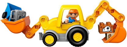 LEGO 10811 Backhoe Loader - DUPLO Construction Toy with Worker