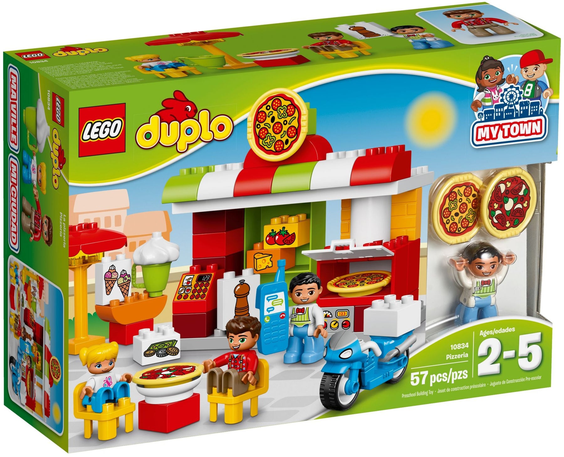 LEGO 10834 DUPLO Pizzeria Playset with Delivery Bike - SuperSaverAU - view 1