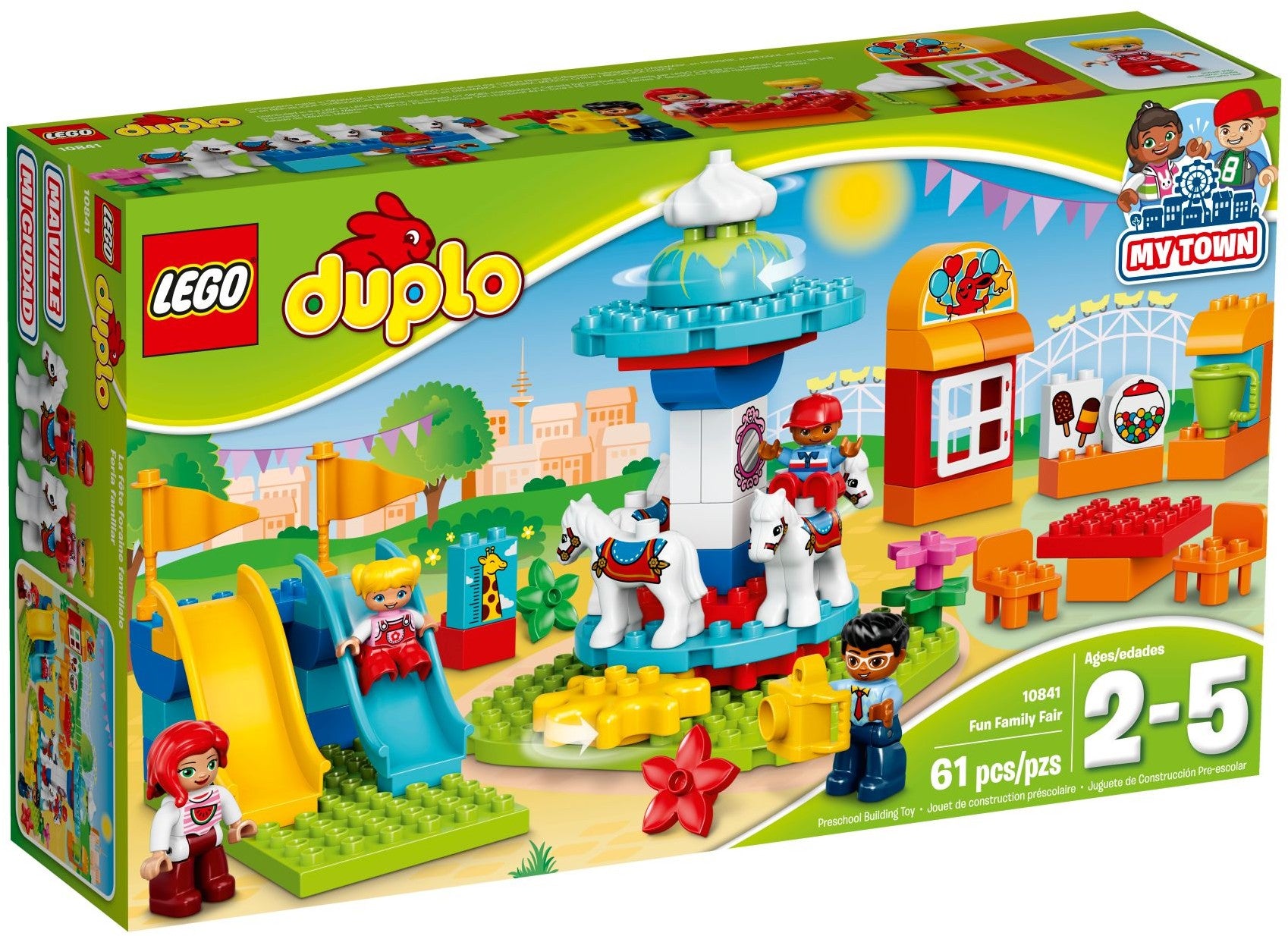 LEGO 10841 Fun Family Fair Carousel Building Kit with Slides - SuperSaverAU - view 1