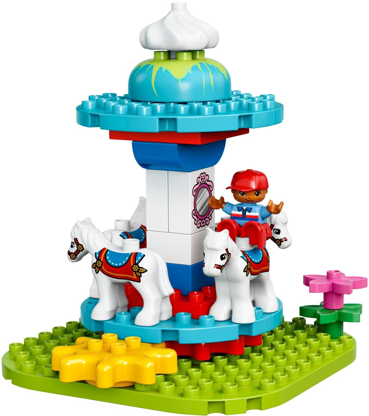 LEGO 10841 Fun Family Fair Carousel Building Kit with Slides