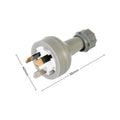 DETA 10A Grey Plug Top 3 Core PVC 240V Flexible Cord 6336B