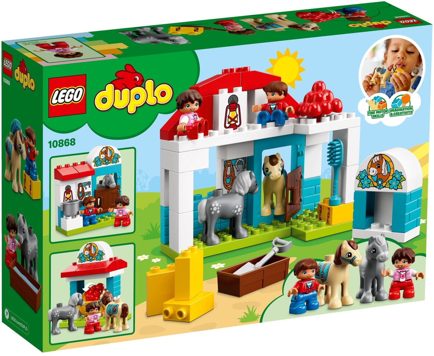 LEGO 10868 DUPLO Town Farm Pony Stable Playset with Figures