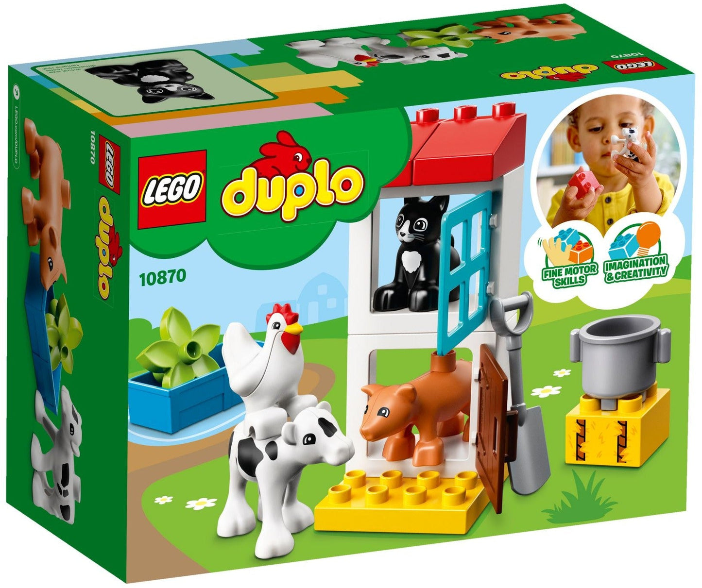 LEGO 10870 Farm Animals: Coop, Calf, Pig & Cat Toddler Building Set