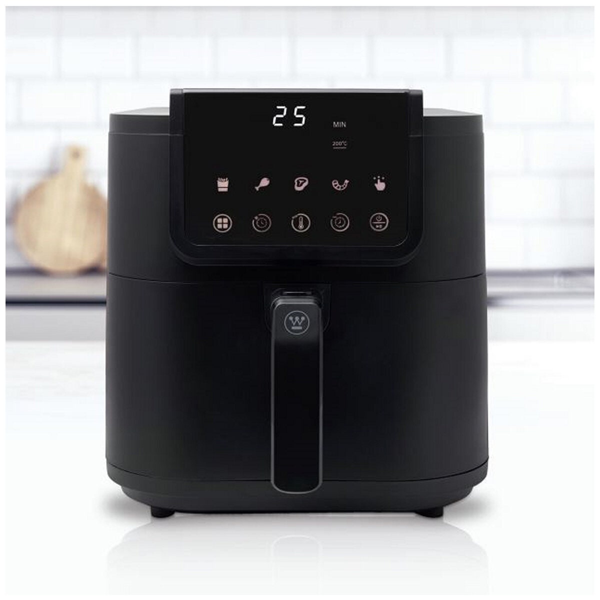 Westinghouse Slimline 8L Air Fryer - Black, Digital Touchscreen, Long-Slot Basket - WHOF09K