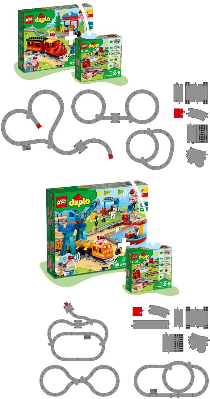 LEGO 10882 Train Tracks & Accessories for Toddlers