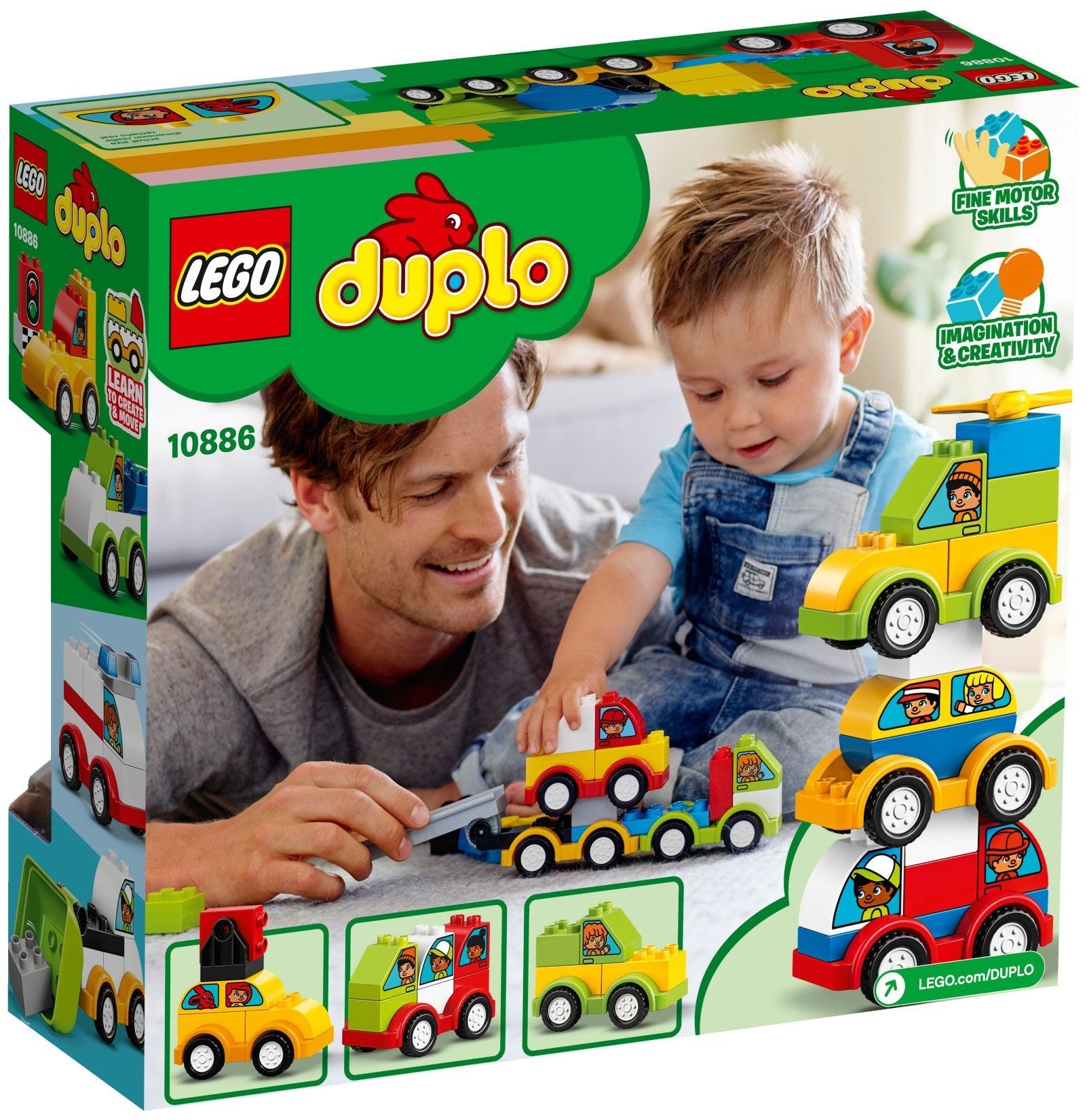 LEGO 10886 My First Car Creations: Build & Play Toddler Car Set - SuperSaverAU - view 4