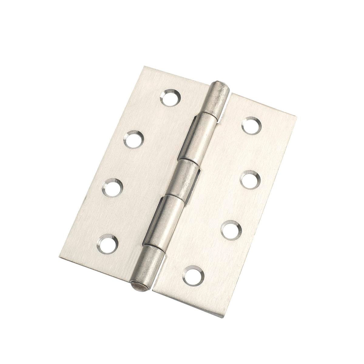 Lane Satin Stainless Steel Fixed Pin Butt Hinge 100x75x1.6mm Security - SuperSaverAU - view 1