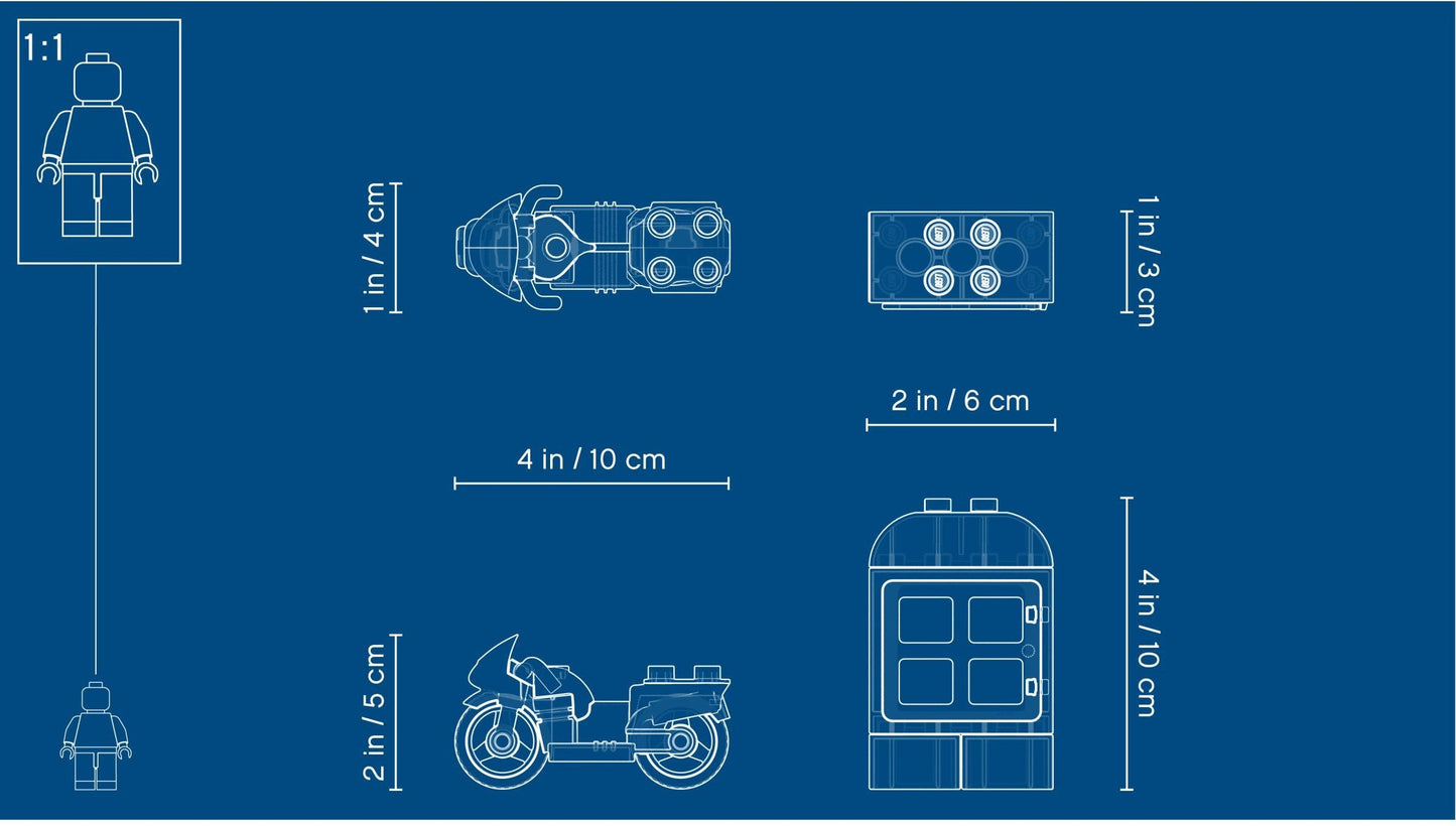 LEGO 10900 Police Bike - DUPLO Town Motorcycle Playset