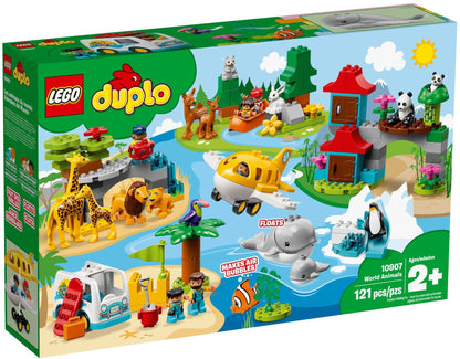 LEGO 10907 DUPLO World Animals Safari Adventure Toy Set