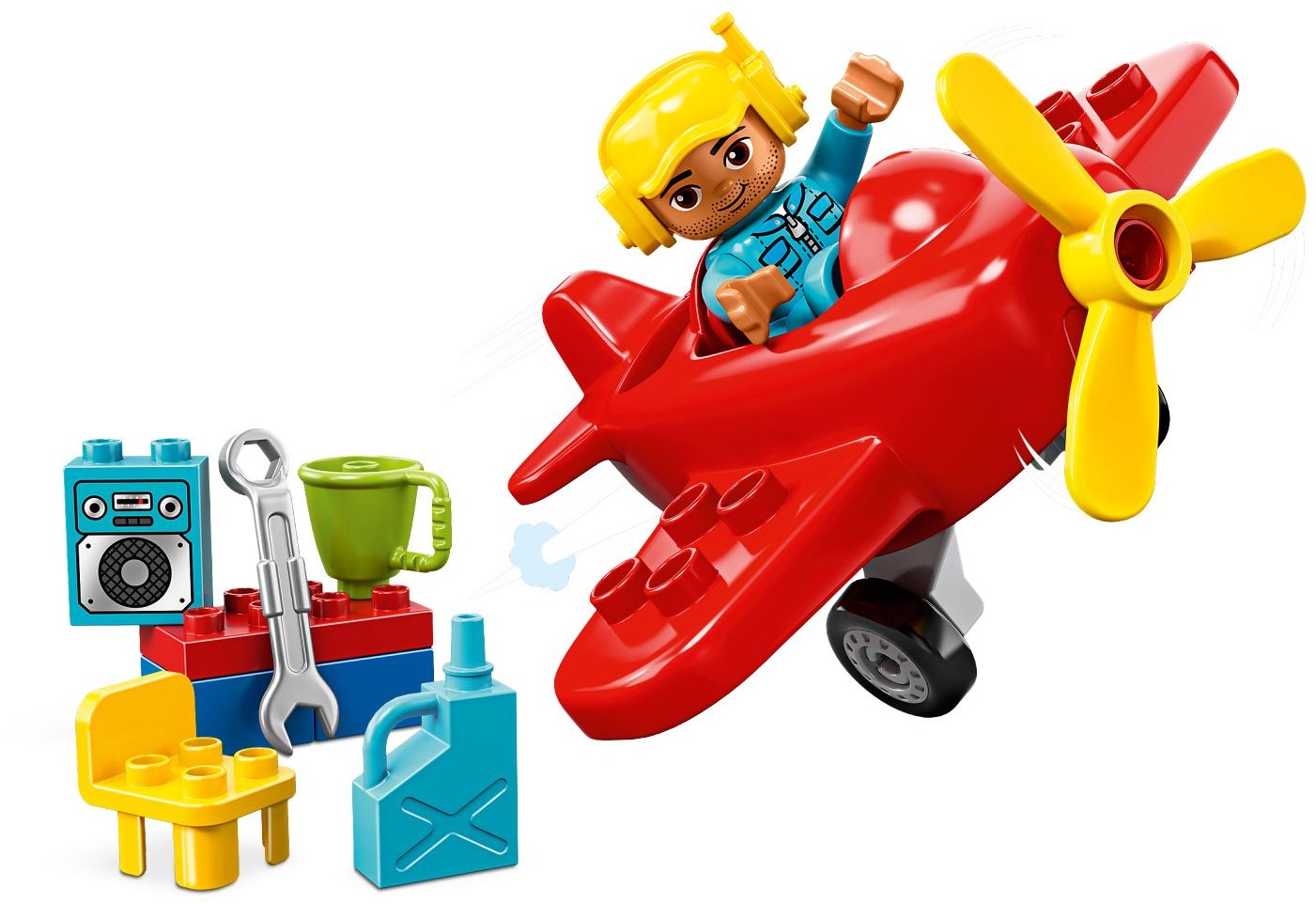 LEGO 10908 DUPLO Plane Toy for Toddlers with Pilot Figure