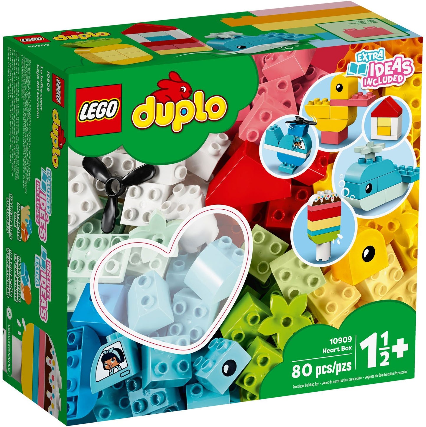 LEGO 10909 DUPLO Classic Brick Box 80pc Creative Building Toy Toddlers 1.5+