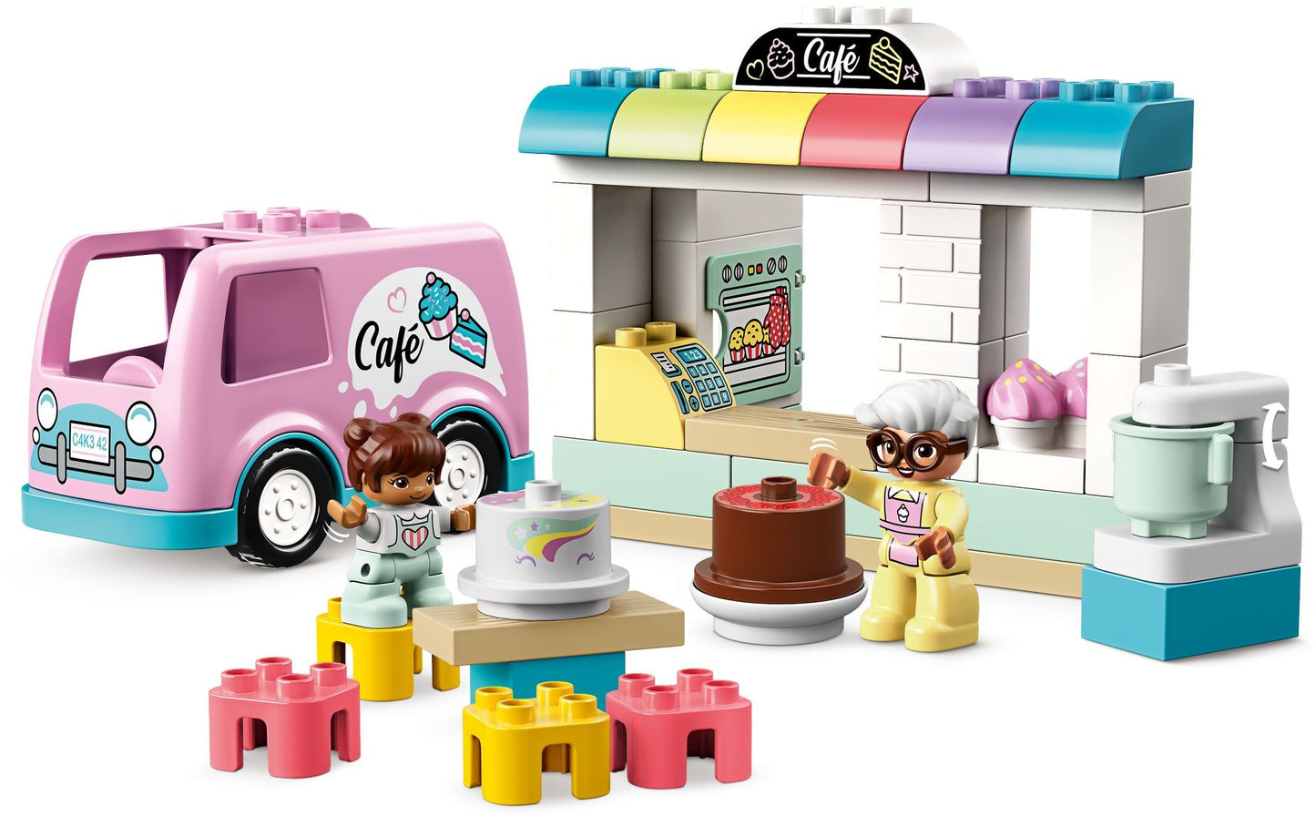 LEGO 10928 DUPLO Town Bakery, Cafe & Delivery Van Playset