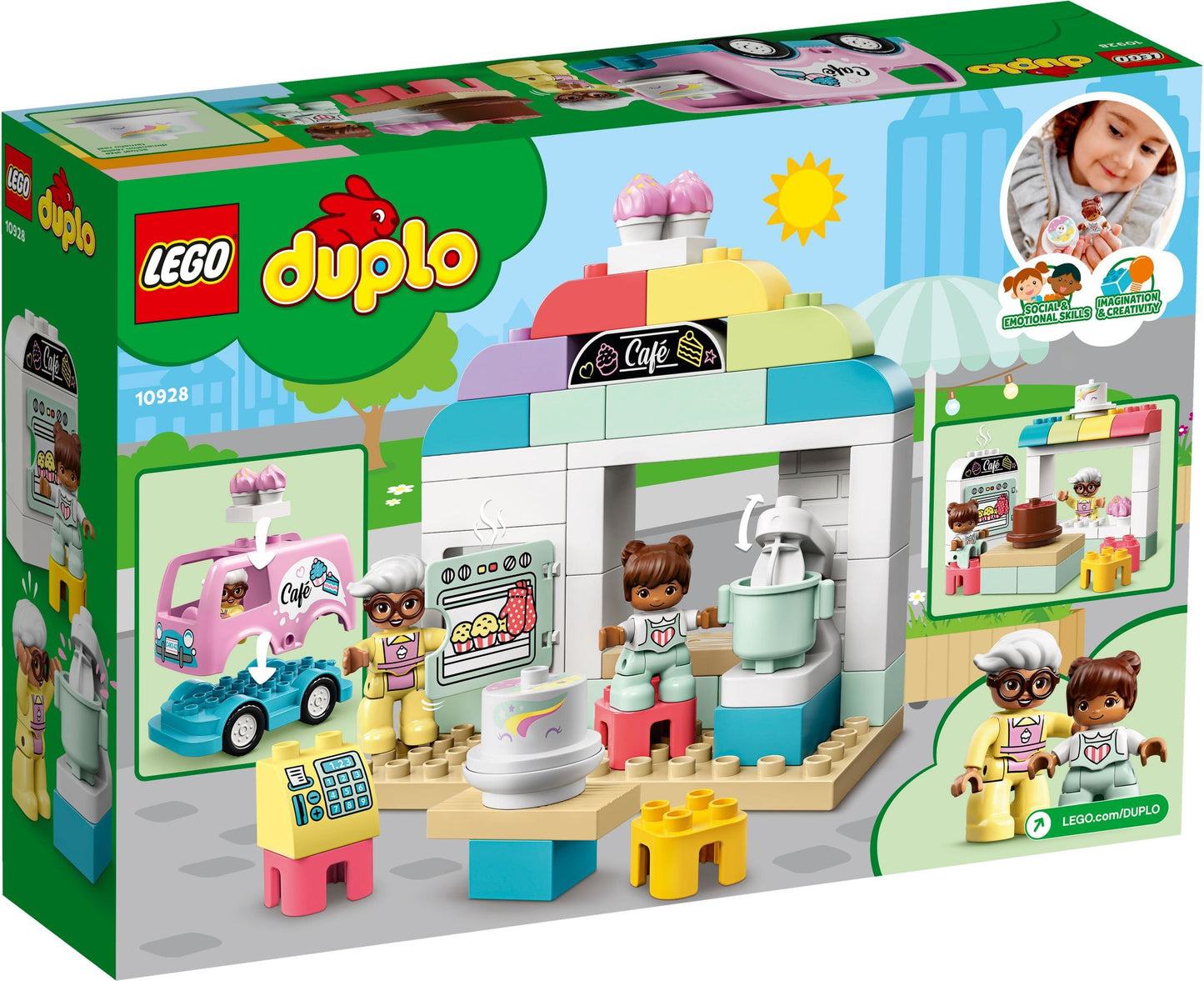 LEGO 10928 DUPLO Town Bakery, Cafe & Delivery Van Playset