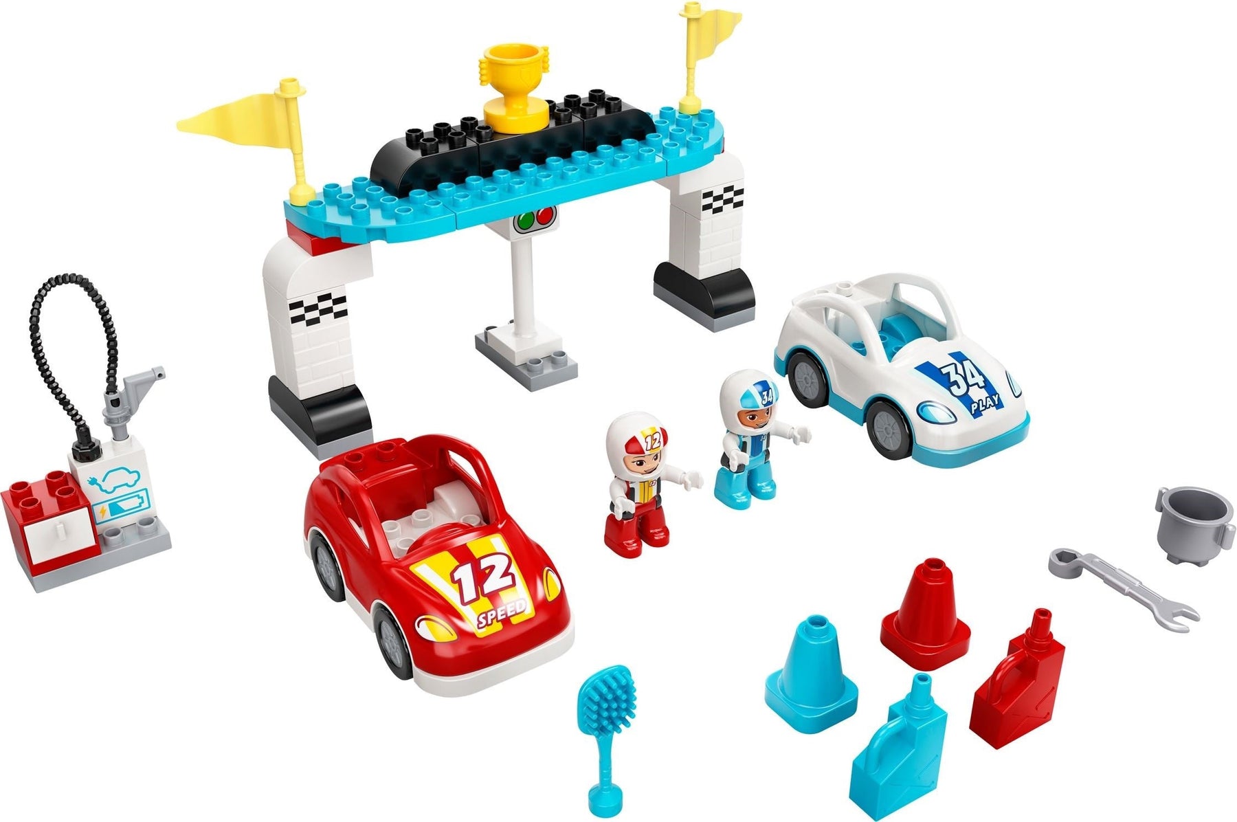 LEGO 10947 DUPLO Town Race Cars Playset - SuperSaverAU - view 6