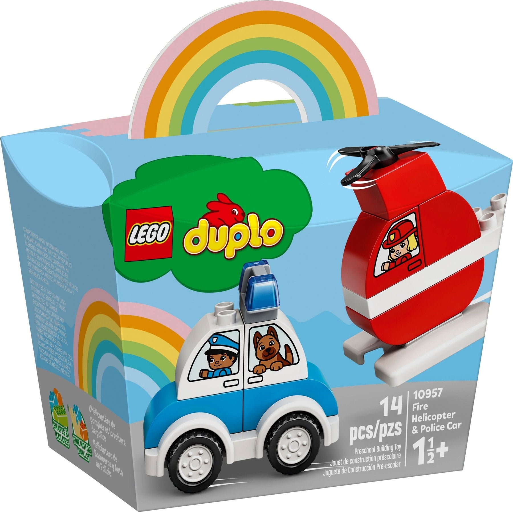 LEGO 10957 DUPLO My First Fire Helicopter & Police Car - SuperSaverAU - view 1