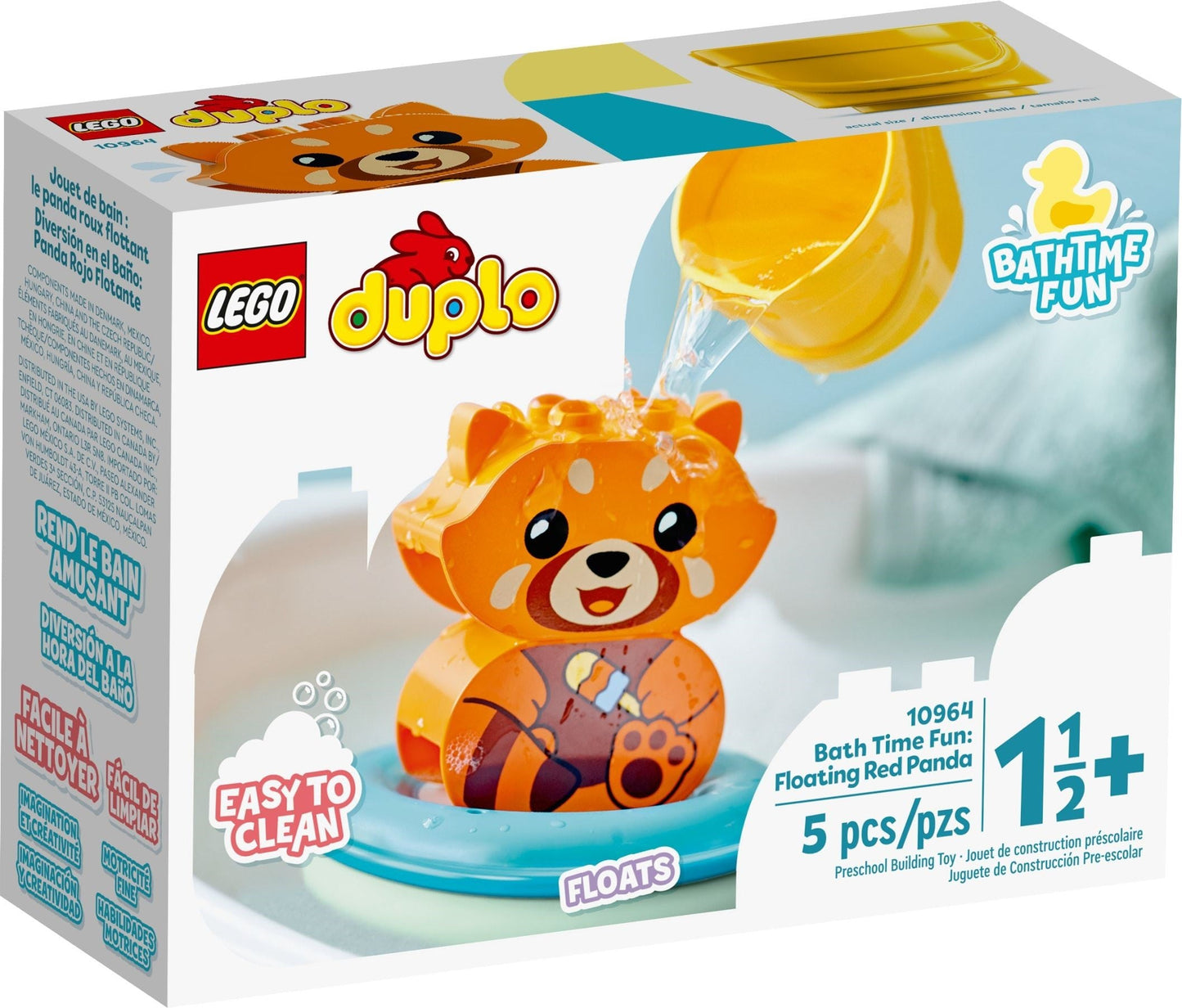 LEGO 10964 DUPLO Bath Time Fun Floating Red Panda Toy