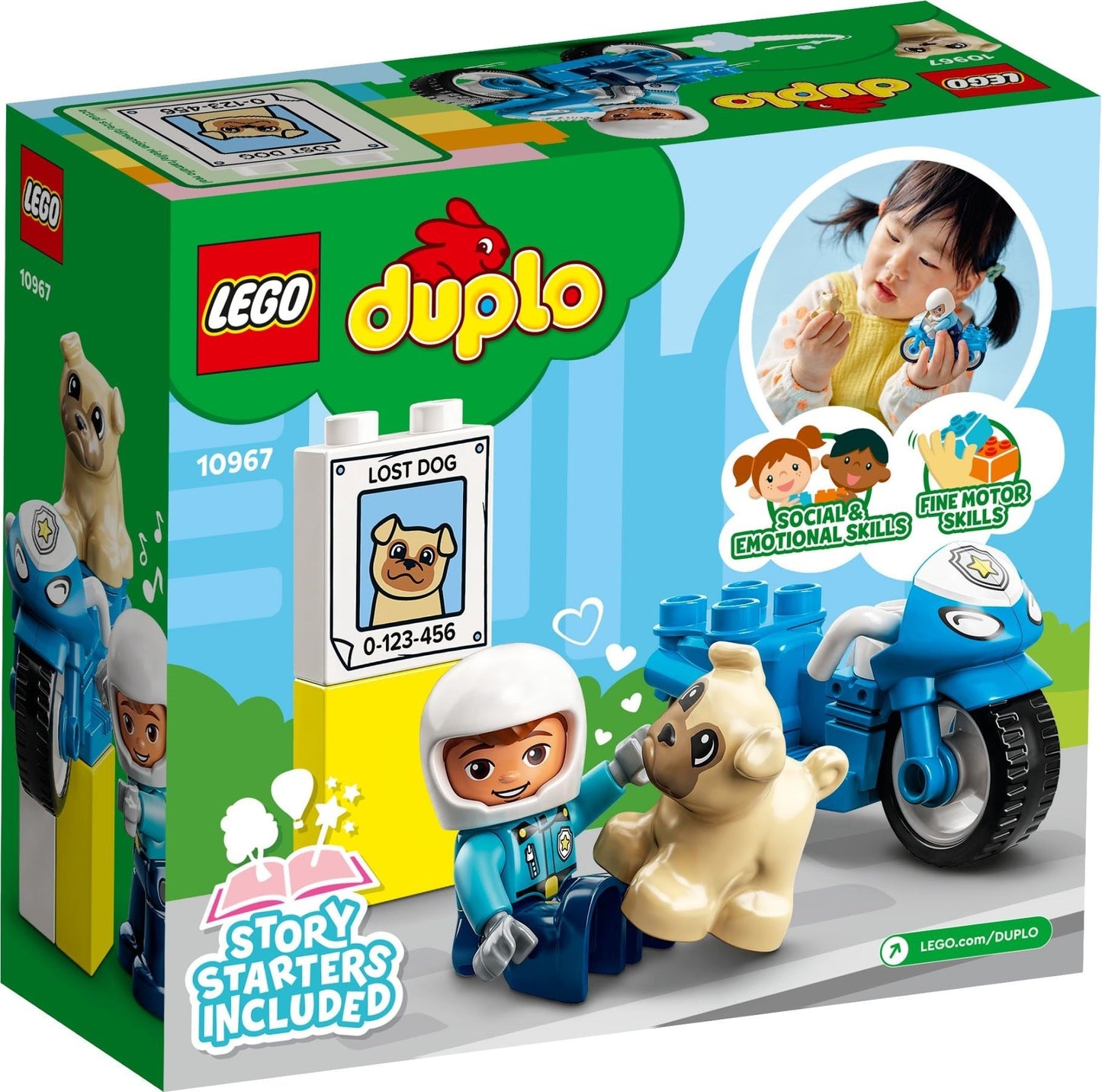 LEGO 10967 DUPLO Police Motorcycle Rescue Toy for Toddlers