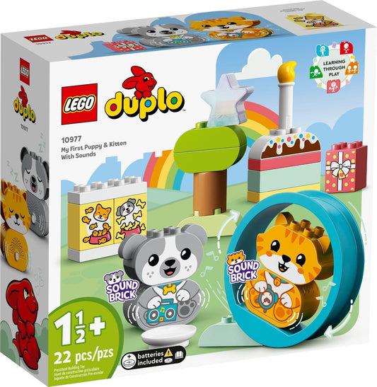 LEGO 10977 Puppy & Kitten Sounds Toy | DUPLO Animals for Toddlers 18+ Months