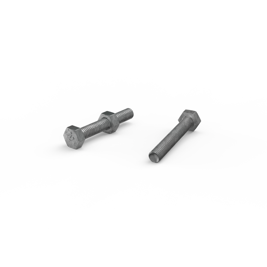 Zenith M6 x 40mm Hot Dip Galvanised Hex Head Bolts and Nuts Each - SuperSaverAU - view 1