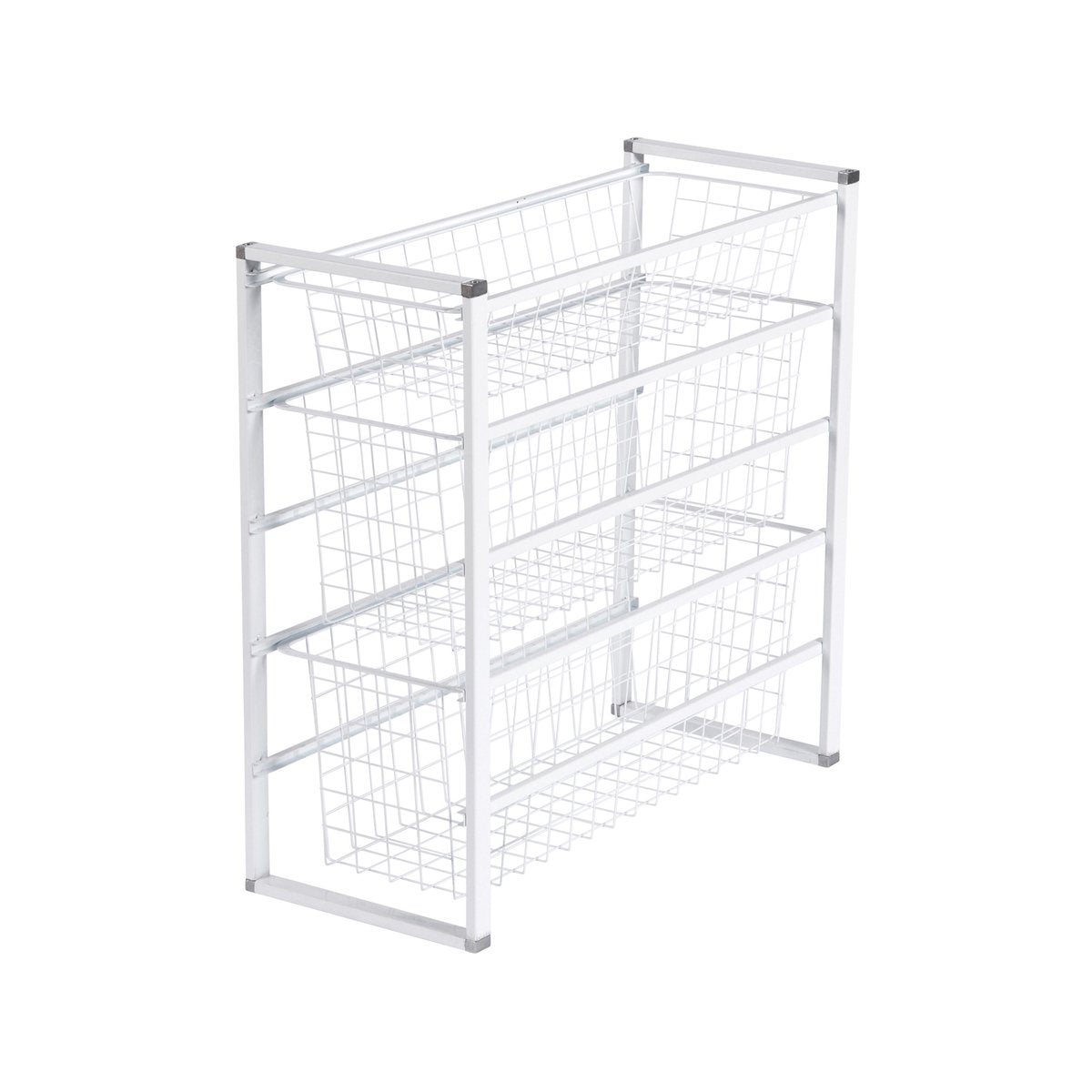 Flexi Storage White Wire Basket - 2 Runner - Half Width - Steel - Versatile - SuperSaverAU - view 4