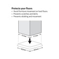 Surface Gard 51 x 51mm Almond Square Rubber Base Castor Cups - 4 Pack