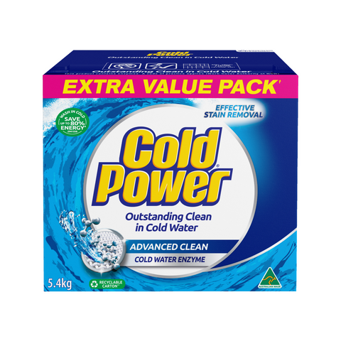 Cold Power Advanced Clean Powder Laundry Detergent 4kg - Cold Water Stain Removal - SuperSaverAU - view 1