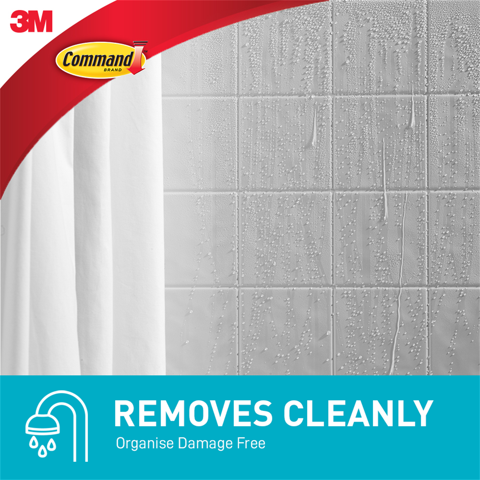 Command Medium & Large White Adhesive Wet Area Refill Strips - 6 Pack