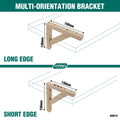 Carinya 150 x 130mm Raw Pine Stayed Bracket Wall Mount 35kg Capacity Indoor