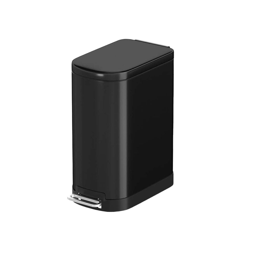 10L Stainless Steel Hands-Free Pedal Bin - Black