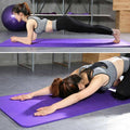 10mm Thick NBR Yoga Mat with Carry Strap, 183 x 61cm - Black - view 5